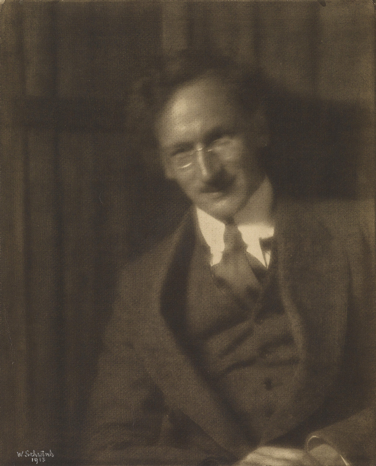 WILHELM SCHWIND (1862-1945) Portrait of Heinrich Kühn.